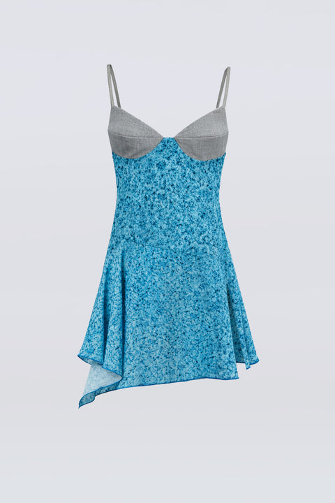 Irena wool bralette dress in turquoise - Fal - ash