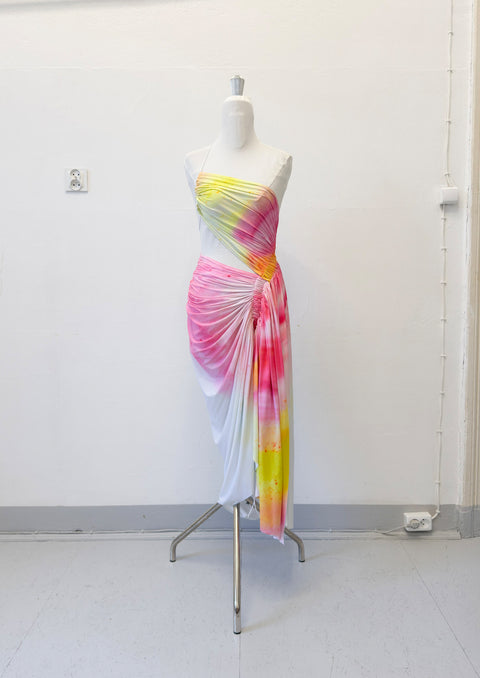 Signature dress in tie-dye print - XS