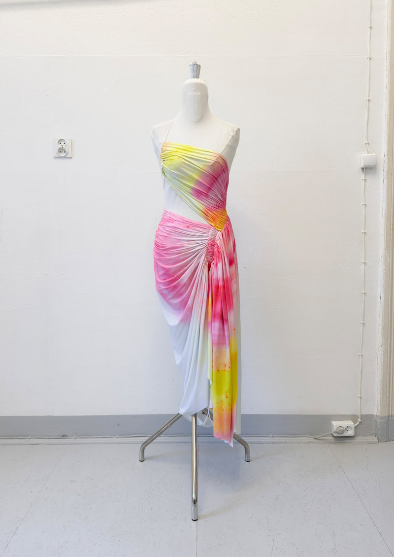 Sukienka z nadrukiem tie-dye - XS