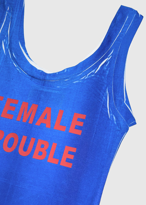 Tank dress in cobalt