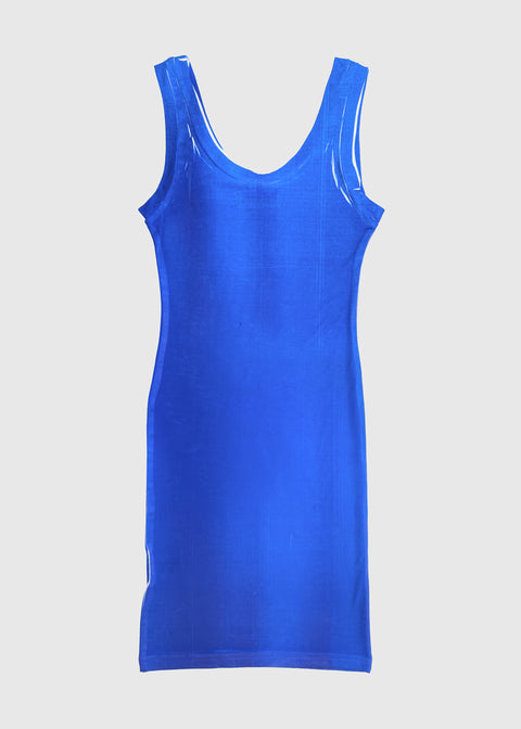 Tank dress in cobalt