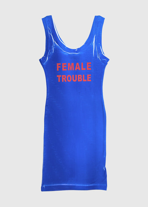 Tank dress in cobalt