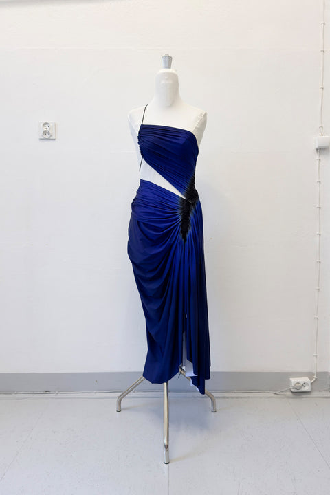 Signature dress in ultramarine/black - XS - Fal - ash