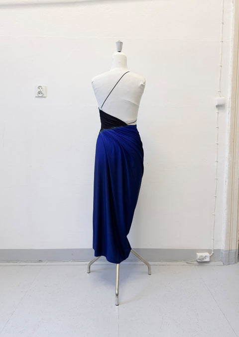 Signature dress in ultramarine/black - XS