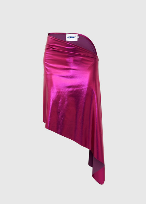 Metallic skirt in pink