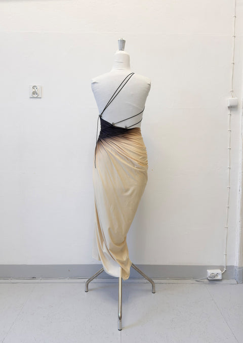 Signature dress in beige/black - S