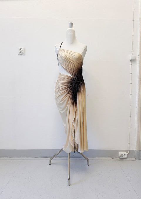Signature dress in beige/black - S