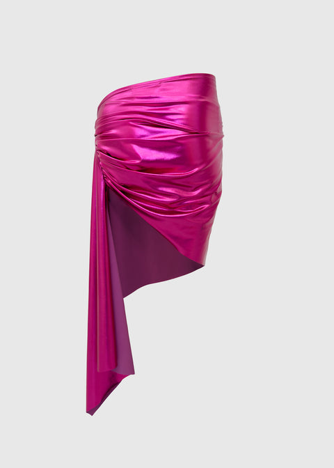Metallic skirt in pink