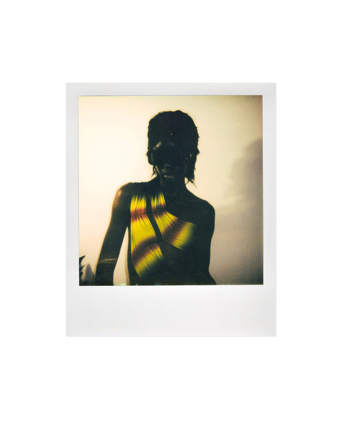 Wrap-around dress in lime/wine