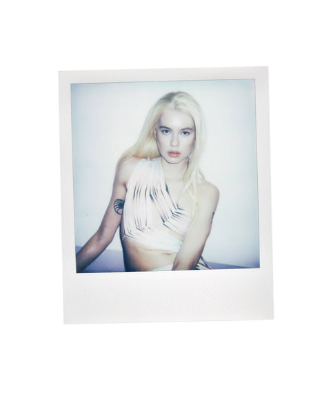 Wrap-around dress in stripes print