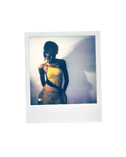 Signature mini dress in yellow leopard