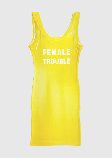 Tank dress in yellow