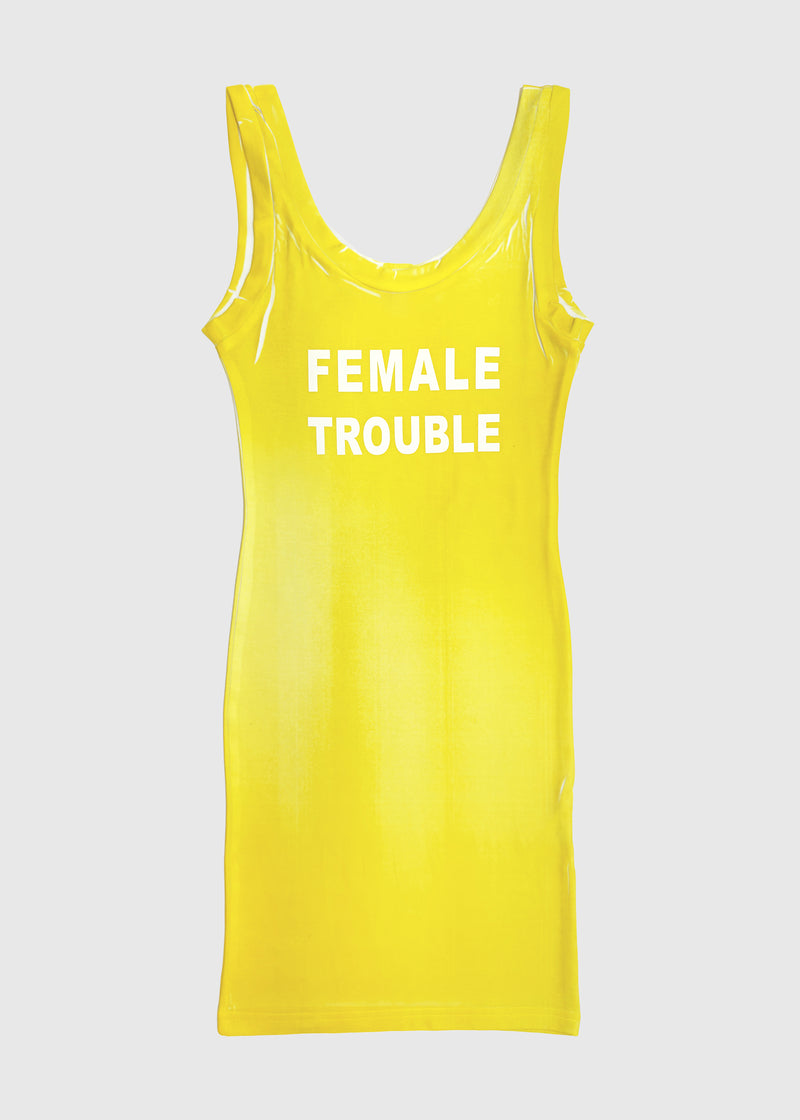 Tank dress in yellow